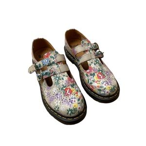 Dr. Martens 8065 Floral Mash Up Leather Mary Jane Shoes